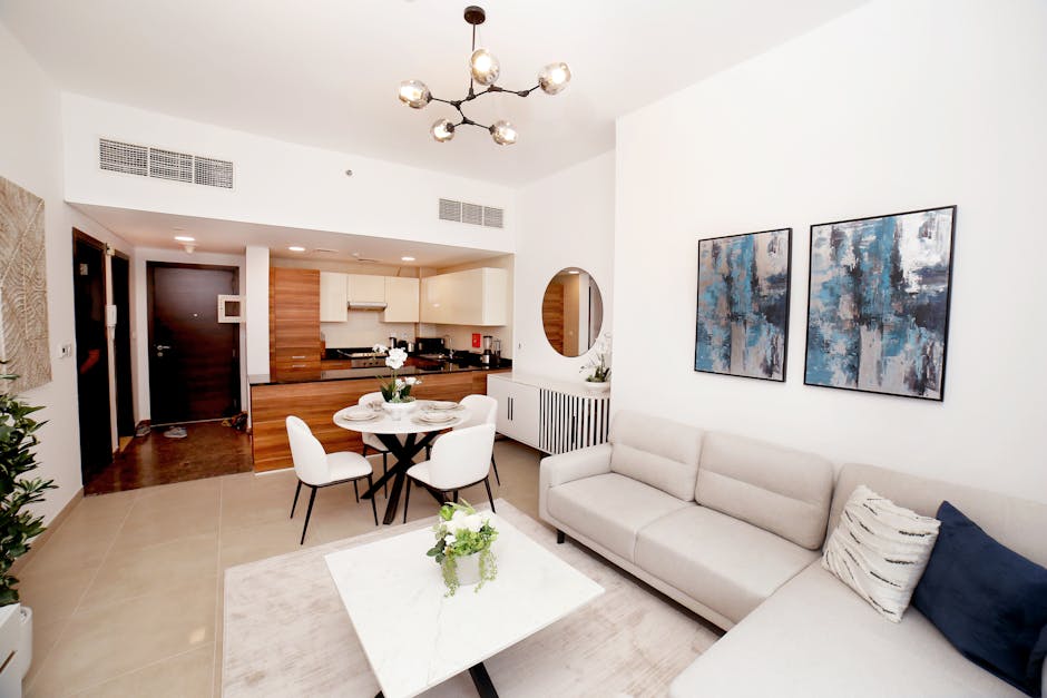 Modern interior representing real estate and housing rights